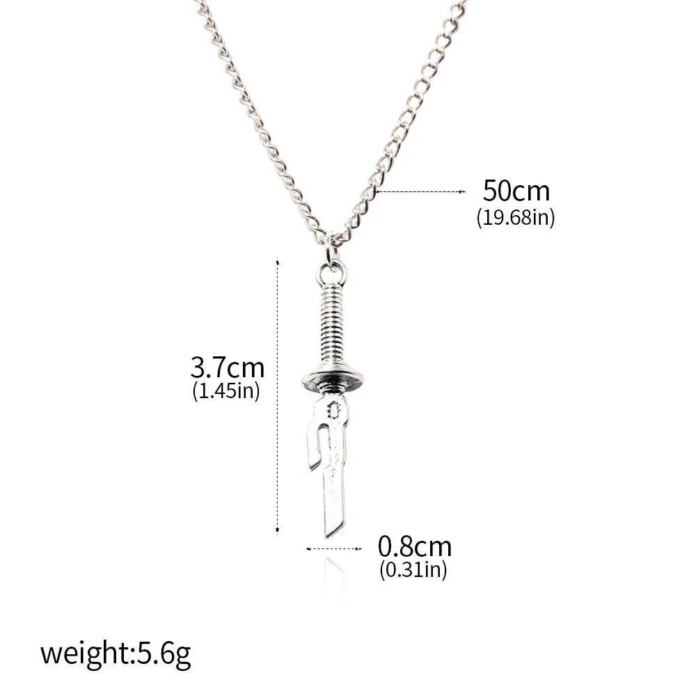 Jujutsu Kaisen Toji Fushiguro Sword Necklace – Spear of Tianri Knife Pendant for Unisex Cosplay