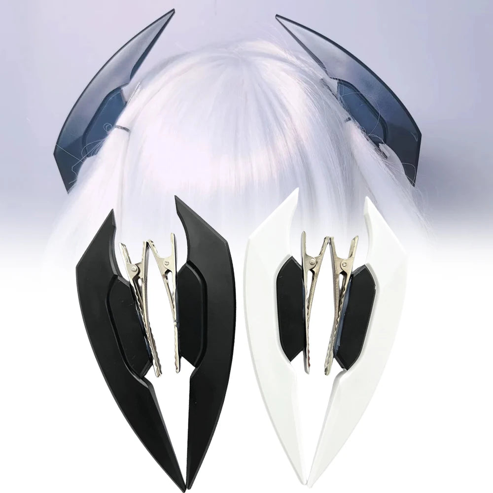 Anime Lolita Cyberpunk Devil Hair Clip – Gothic Mechanical Hairpin for Women, Halloween & Party Headwear Gift