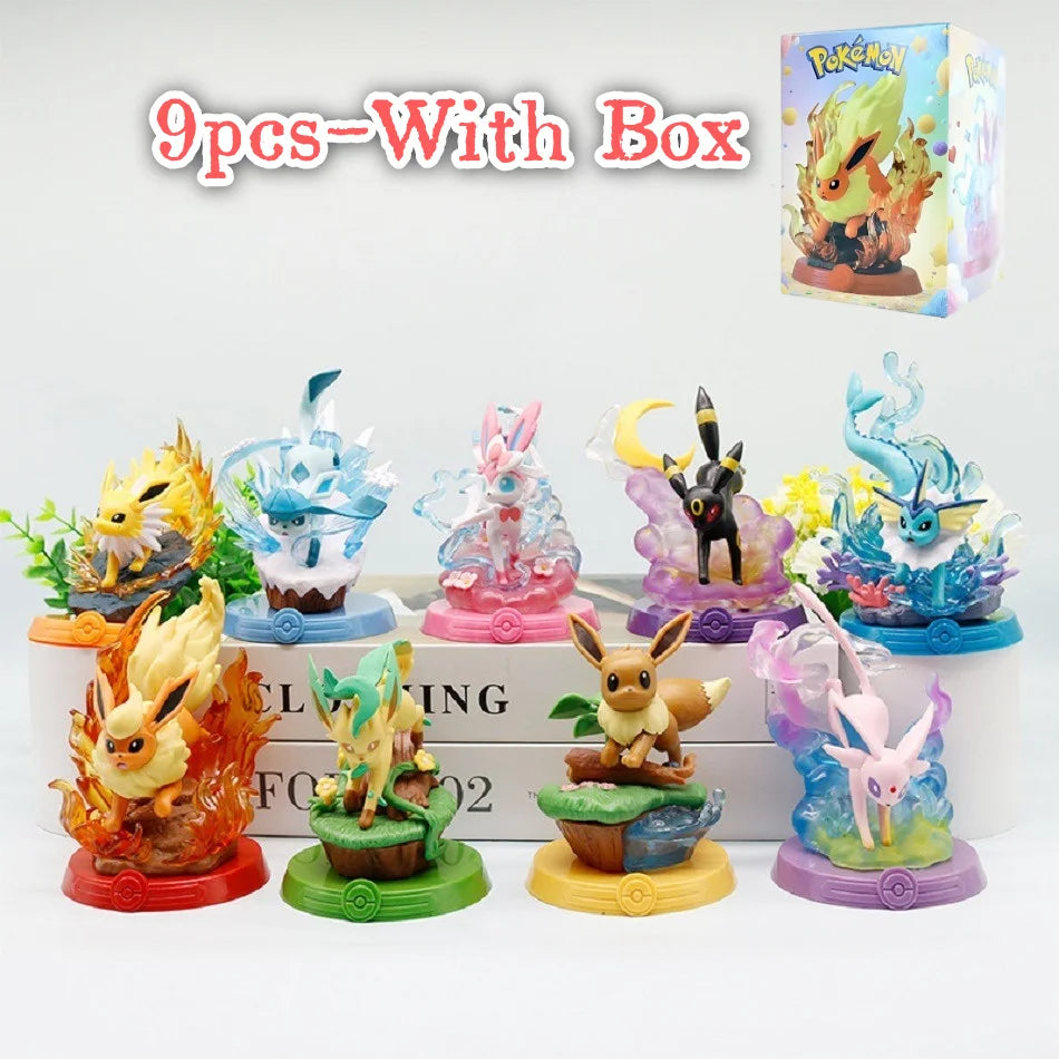 Pokémon Pikachu and Eevee Blind Box Figures - 8-Style Anime Collectible Action Dolls and Desktop Decorations for Birthday Gifts