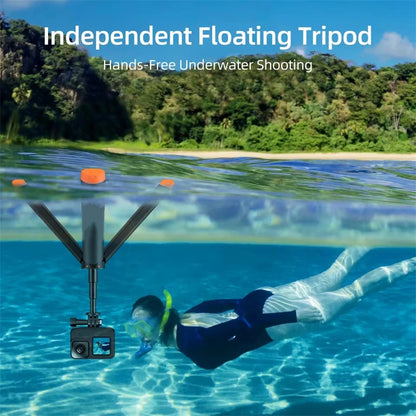 BSLIUFANG Underwater Buoyancy Pole Selfie Stick Tripod — Extendable Mount for GoPro, Insta360, DJI Osmo, and Sports Cameras