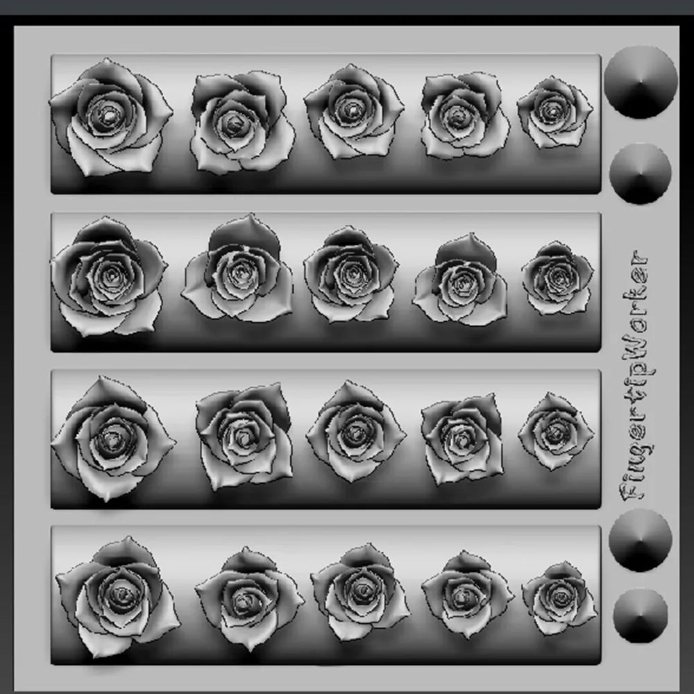 Snake Lolita Bow, Mushroom, Rose, Lotus, Bear 3D Acrylic Nail Mold - DIY Silicone Nail Decorations & Nail Art Products