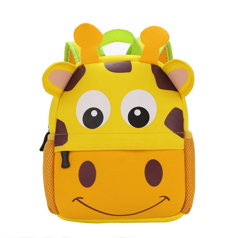 3D Cartoon Animal Kids Backpack | School Bag for Girls & Boys, Kindergarten Toddler Backpack Ages 2-5