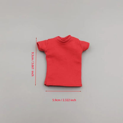 1/6 Scale Black T-Shirt for 12" (30cm) Action Figures — Male & Female DIY Model Accessories