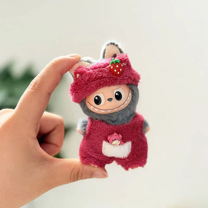 Mini Labubu 4.0 Plush Doll Outfit – Cartoon Mickey, Lotso, Dinosaur & Elk Clothes for Love Series DIY Accessories