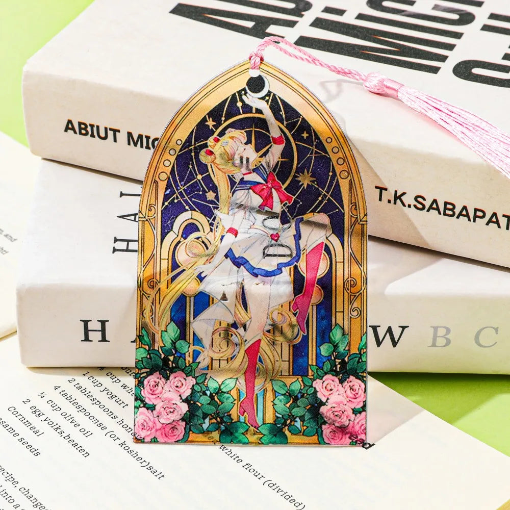 Cherry Blossom Acrylic Tassel Bookmark — Romantic Gift for Women, Book Lovers, Mother's Day & Teacher Gift
