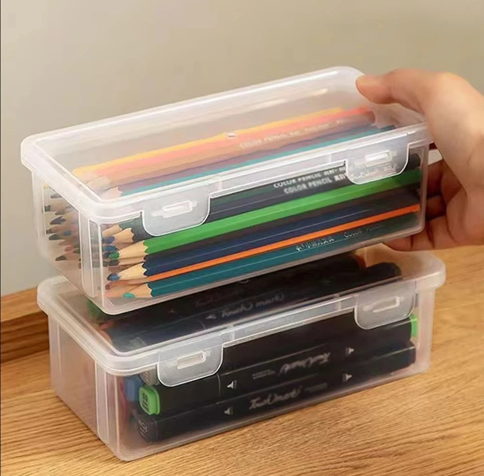 Translucent Pencil Case – Large Capacity, Lightweight & Convenient Pen Box for School Supplies Storage