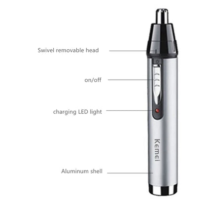 Original All-in-1 Rechargeable Nose Ear Hair Trimmer: Men's Grooming Kit - Electric Eyebrow and Beard Trimmer, Nose and Ears Trimmer