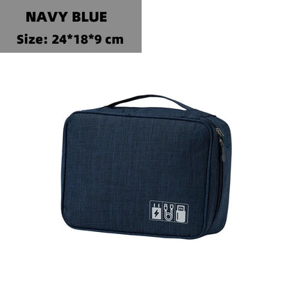 Waterproof Cable Storage Bag – Portable Travel Electronics Organizer for USB Cables, Chargers & Data Line Accessories