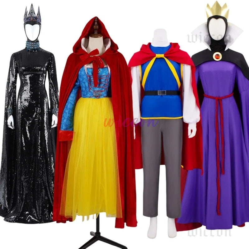 Florian Cartoon Prince Cosplay Costume — Women’s & Kids Cloak Suits for Halloween Evil Queen Theme