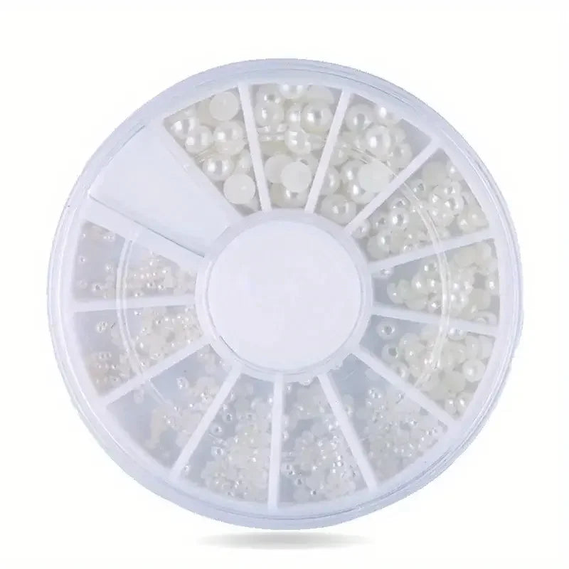 Nail Art Rhinestone Gems - Glitter Crystal Beads Manicure Decoration Accessories for Professional Nail Design