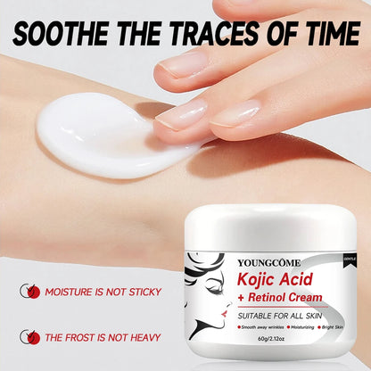 Kojic Acid & Retinol Anti-Aging Cream – Moisturizer for Wrinkle Removal, Skin Whitening and Brightening Face Care