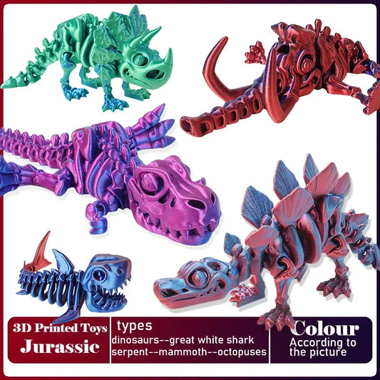 3D Printed Tyrannosaurus Rex Model - Realistic Jointed Movable Dinosaur Figure Toy & Desktop Decoration Gift