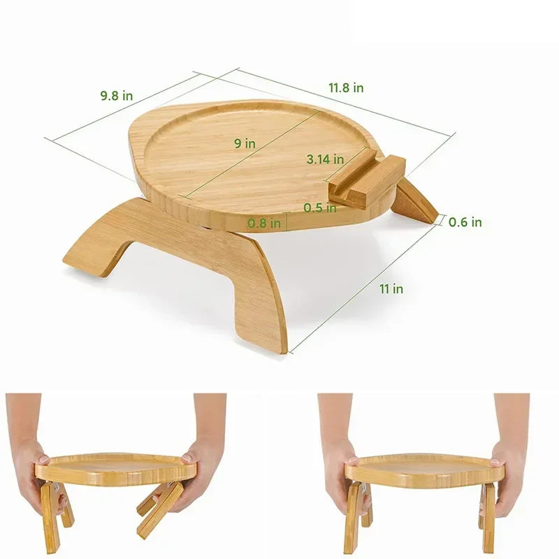 Portable Sofa Arm Tray – Clip-on Couch Armrest Table for Snacks, Drinks, and Remote Control