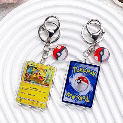 Pokemon Acrylic Keychain Charms - Pikachu Bulbasaur Jigglypuff Bag Pendant Backpack Accessories Gift