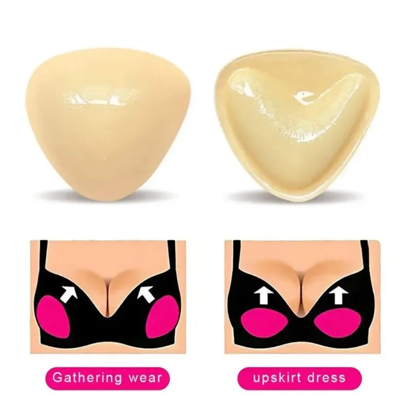 Self-Adhesive Push-Up Bra Inserts – Reusable Double-Sided Sticky Padding for Ultra Breast Lift