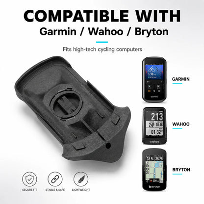 Ullicyc 3D Printed Aero Bike Computer Mount - Integrated Handlebar Bracket for Garmin, Wahoo and Bryton Devices