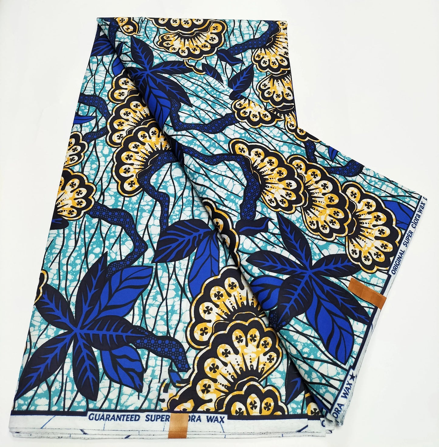 African Real Wax Print Fabric - 100% Cotton Nigerian Ankara Sewing Material for Party Dresses