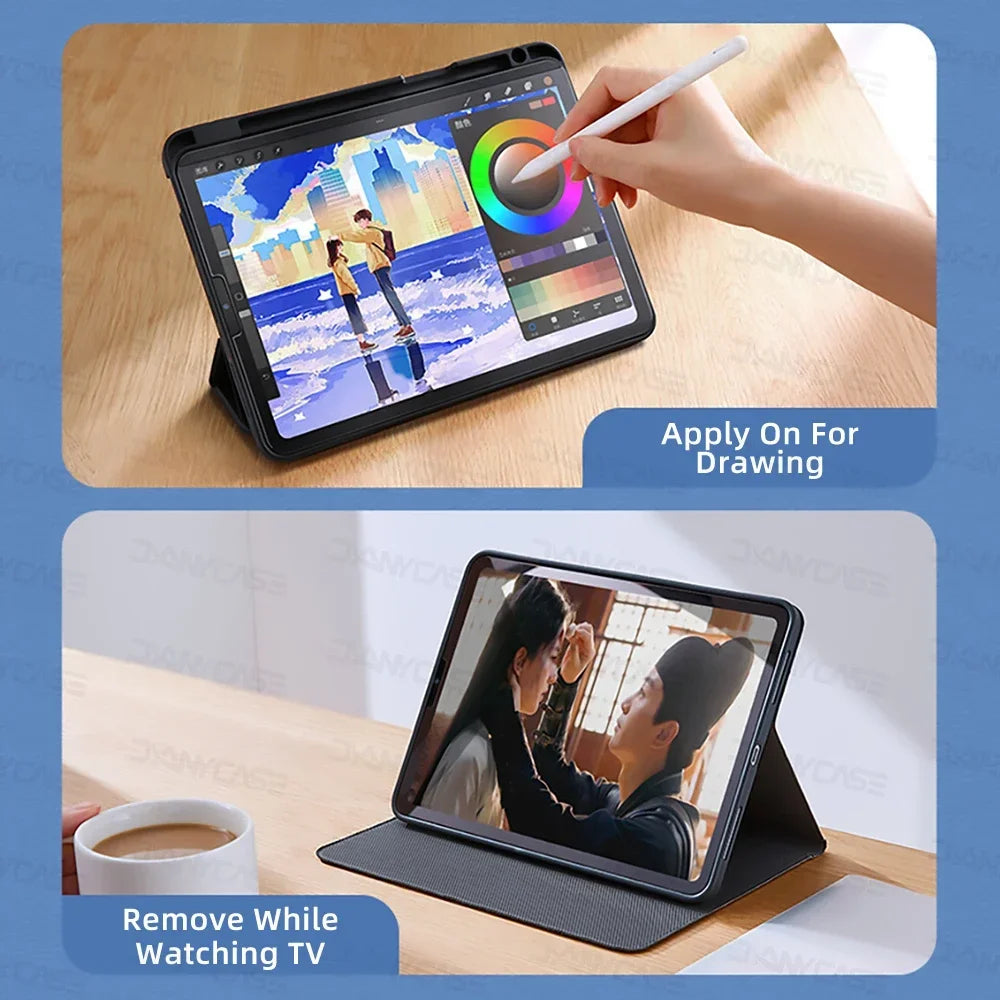 Paperfeel Magnetic Screen Protector for iPad Air & Pro 11/13 (2024 M2/M4) – Compatible with iPad 10th, 9.7, 10.2, 10.5, Mini 4/5/6, 5th–9th Gen