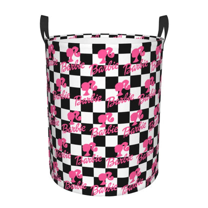 Custom Barbie Logo Laundry Basket – Collapsible Large Capacity Clothes Storage Bin, Disney Baby Hamper