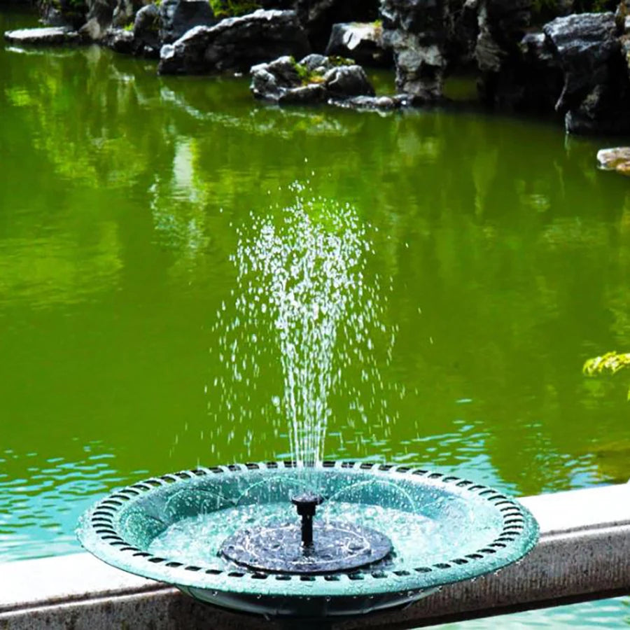 Solar Bird Bath Fountain Pump - 16cm Solar Powered 1.5W Water Pump with Free-Standing Panel