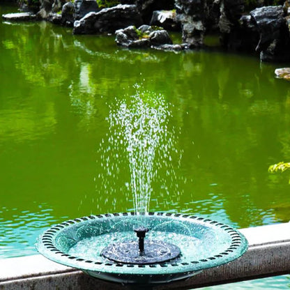 Solar Bird Bath Fountain Pump - 16cm Solar Powered 1.5W Water Pump with Free-Standing Panel