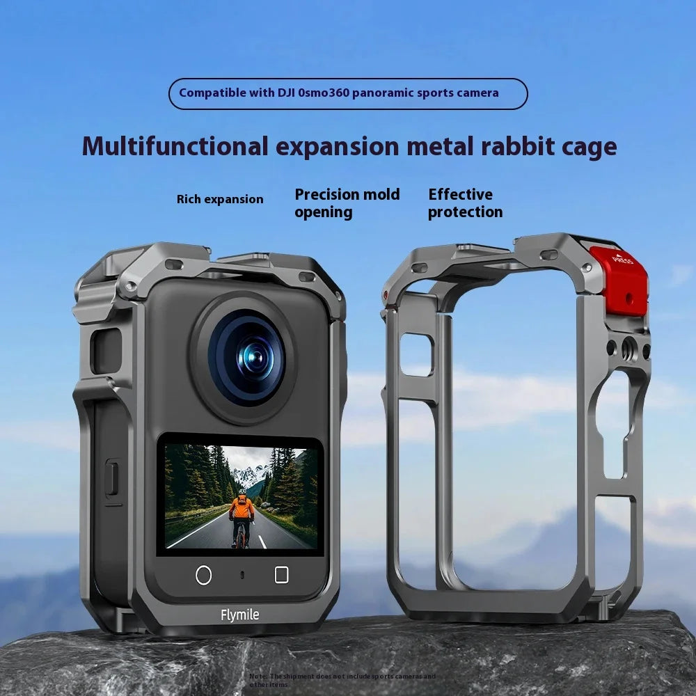 DJI OSMO 360 Rabbit Cage Frame – Panoramic Action Camera Accessory with Extended Bezel