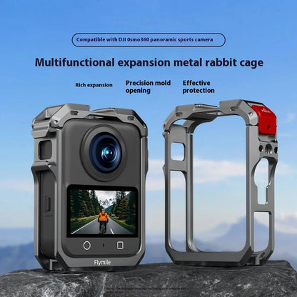 DJI OSMO 360 Rabbit Cage Frame – Panoramic Action Camera Accessory with Extended Bezel