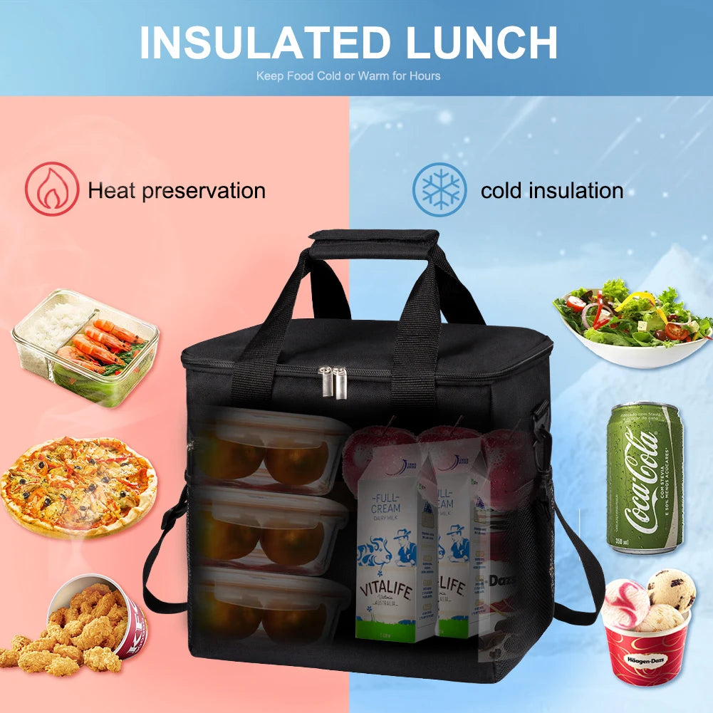 15L Collapsible Cooler Bag – Large Insulated Picnic Lunch Bag for Outdoor Travel, Camping, BBQ & Family Party