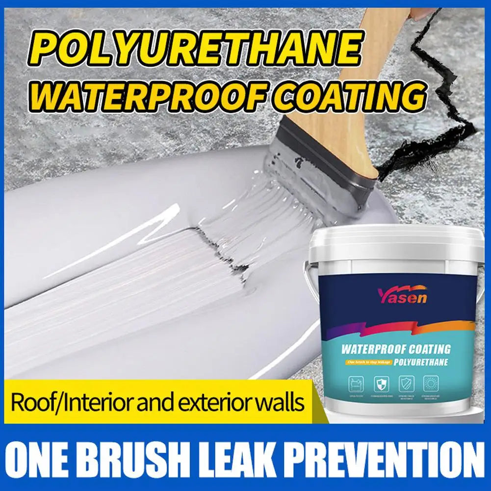 1000g Water-Based Polyurethane Waterproof Coating - Exterior Wall, Roof, and Bathroom Leak Repair Sealant