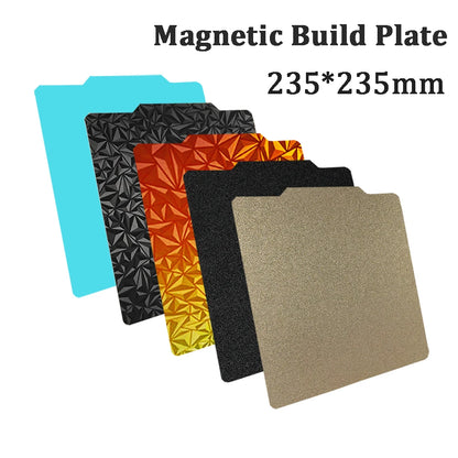 PEI Magnetic Build Plate 235x235mm Spring Steel 3D Printer Bed Sheet for Ender 3 V2, Ender 3, Ender 5, Neptune 4 Pro Heated Bed Upgrade
