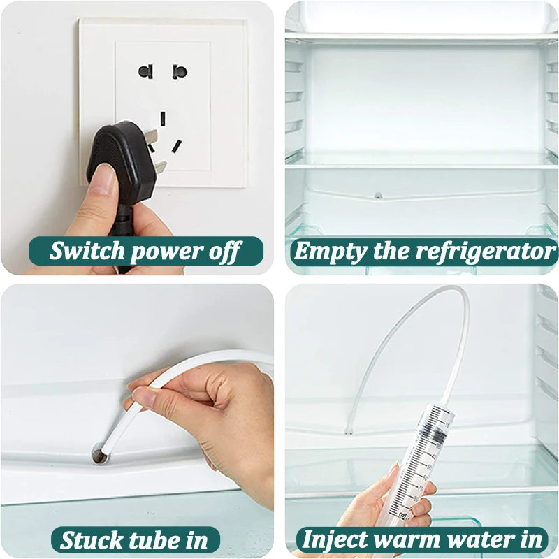 5-Piece Refrigerator Drain Hole Cleaning Set - Clog Remover and Dredge Tools with Fridge Hole Brush for Household Cleaning