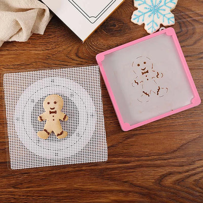 Magnetic Cookie Stencil Holder - Perfect for Fondant, Icing, and Biscuit Cookie Decorating - Stencil Fixing Frame and Silk Screen Holder Supplies