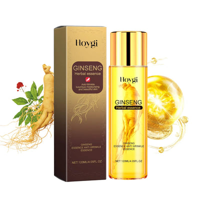 120ml Gold Ginseng Facial Essence Serum with Polypeptides Deep Hydration Brightening Moisturizing Skin Care Treatment