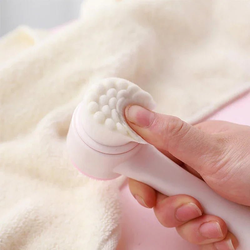 3D Double-Sided Silicone Facial Cleansing Brush – Soft Bristles Manual Massage Exfoliator for Deep Face Wash