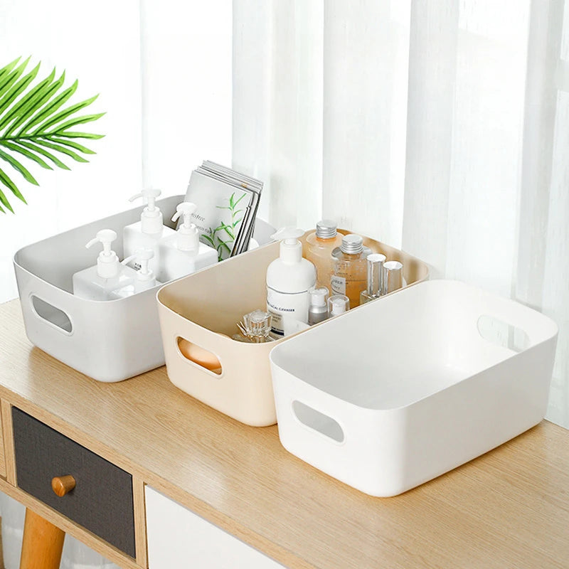 Multi-Functional Storage Boxes – Durable Plastic Organizers for Cosmetics, Snacks, Kitchen, Bathroom & Office