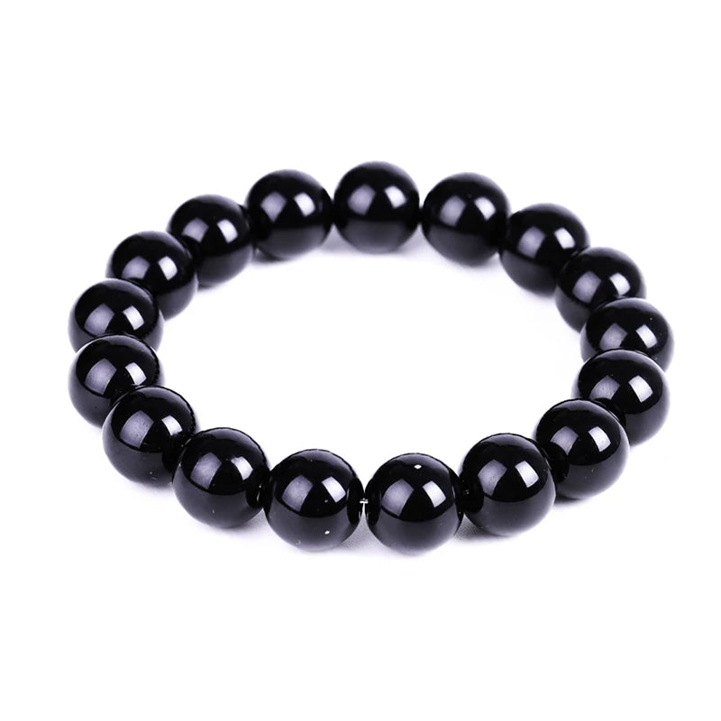 Black Obsidian Natural Stone Bracelet | Fat Relief, Blood Circulation & Anti-Anxiety Jewelry for Men & Women
