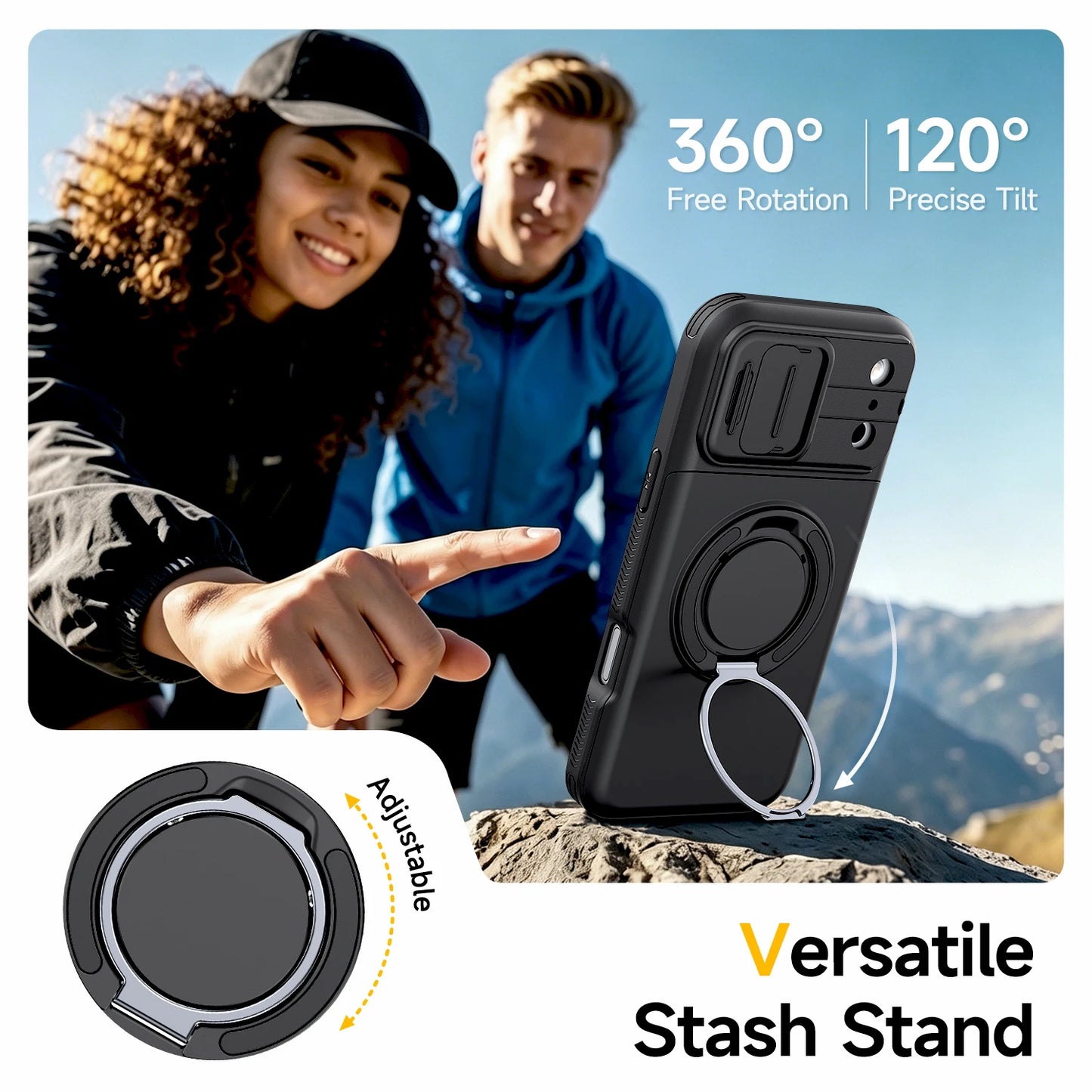 Luxury Wallet Case for iPhone 18 17 16 15 14 13 12 Pro Max 17E 16E 17 Pro - Shockproof Armor Card Holder Stand Cover