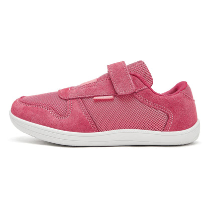 HOBIBEAR Kids Wide Toe Barefoot Shoes – Minimalist Hook & Loop Sneakers, Lightweight Artificial Leather Mesh for Little & Big Kids