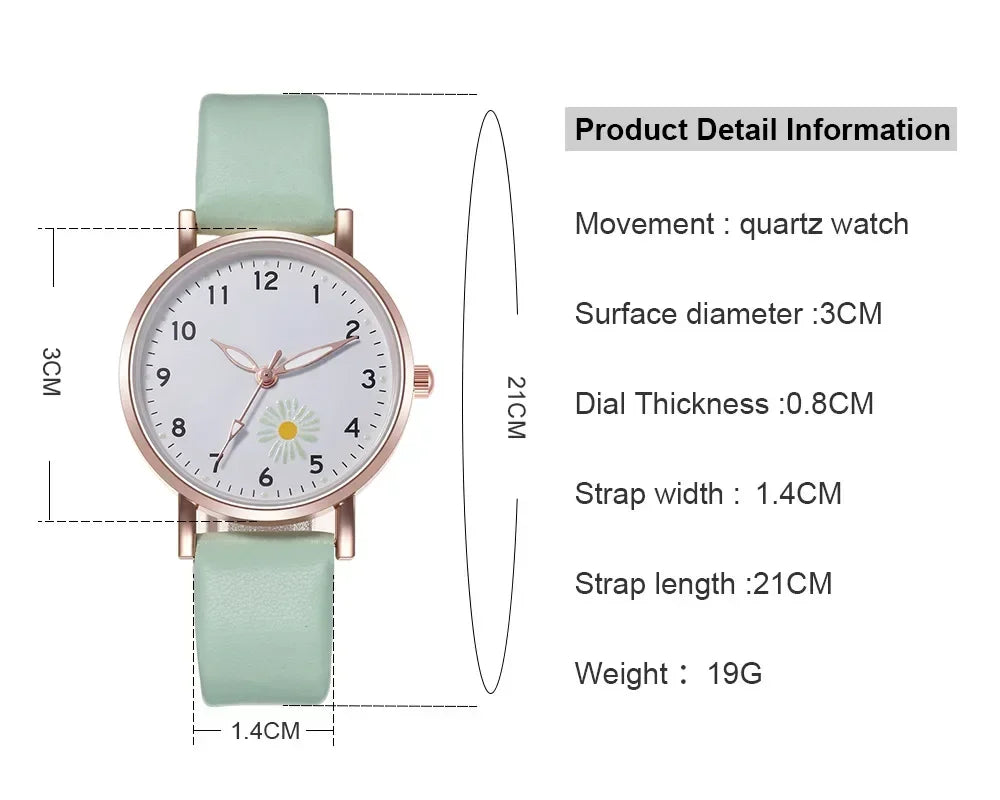 Luxury Luminous Retro Women’s Quartz Watch – Leather Strap Ladies Wristwatch