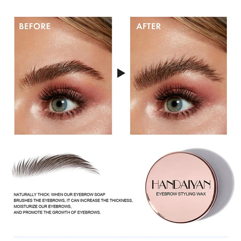 Transparent Pomade Eyebrow Styling Soap – Gel Wax Fixer with Brush for Women, Eyebrow Makeup & Cosmetics