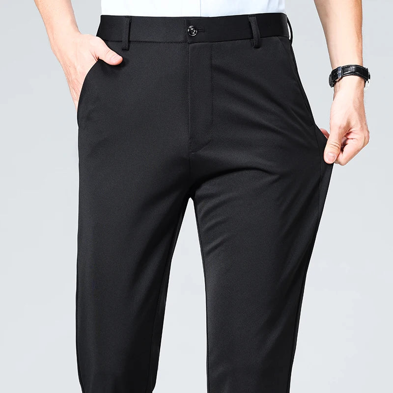Men's Business Casual Dress Pants - Slim Formal Work Trousers for Summer & Autumn