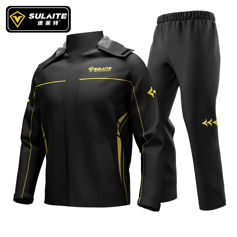 SULAITE Motorcycle Rain Suit - Waterproof Outdoor Rainwear Jacket Pants Shoes Cover for Cycling Fishing Climbing Riding