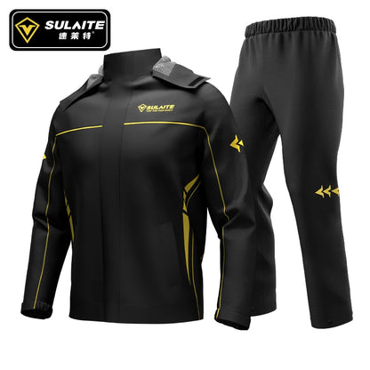 SULAITE Motorcycle Rain Suit - Waterproof Outdoor Rainwear Jacket Pants Shoes Cover for Cycling Fishing Climbing Riding