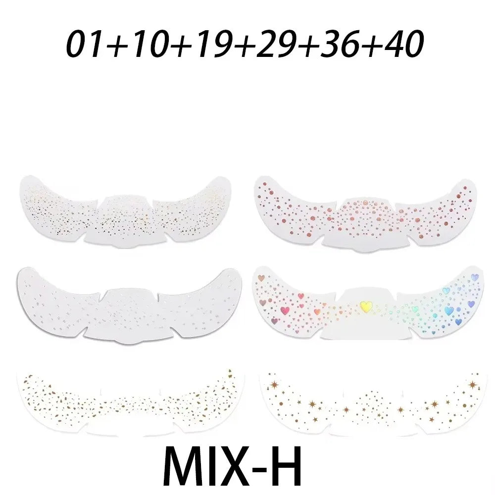 6pcs Metallic Fake Freckles Temporary Tattoos — Gold & Silver Face Stickers for Makeup and Hot Stamping