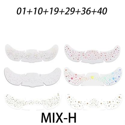 6pcs Metallic Fake Freckles Temporary Tattoos — Gold & Silver Face Stickers for Makeup and Hot Stamping