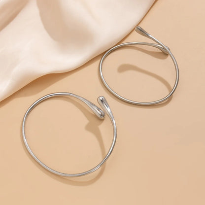 FTCY Vintage Upper Arm Bracelet for Women – Trendy Geometric Water Drop Shape Adjustable Bangle Women's Jewelry