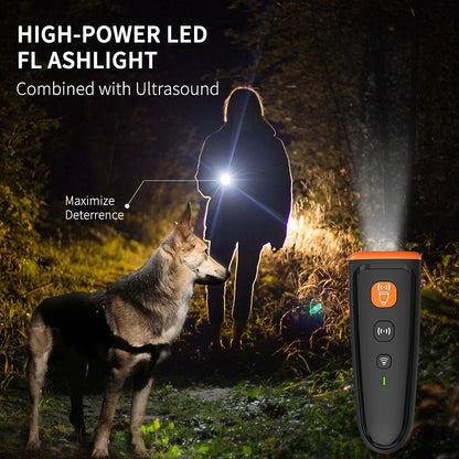 Ultrasonic Dog Bark Deterrent - Anti-Barking Device with 3 Training Modes, No Dog Noise, and USB Rechargeable