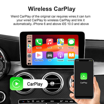 New Smart CarPlay AI Box Android 13 – Wireless Android Auto TV Box with WiFi, Built-in Play Store, Netflix and YouTube for OEM CarPlay Cars