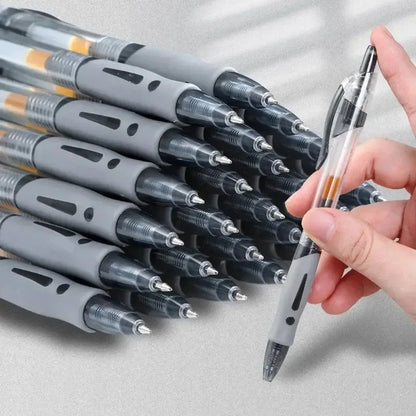13/30pcs Retractable Gel Pen Set – Black, Red, Blue Ink Ballpoint Pens for Writing, Office, and School Stationery Supplies