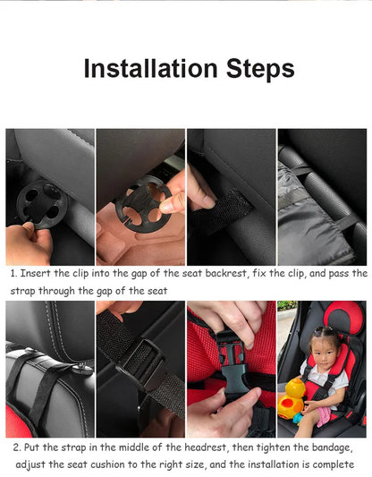 Breathable Child Safety Seat Mat: Adjustable Cushion for Baby Car Seats & Strollers - Chairs Mats for 6 Months to 12 Years Old